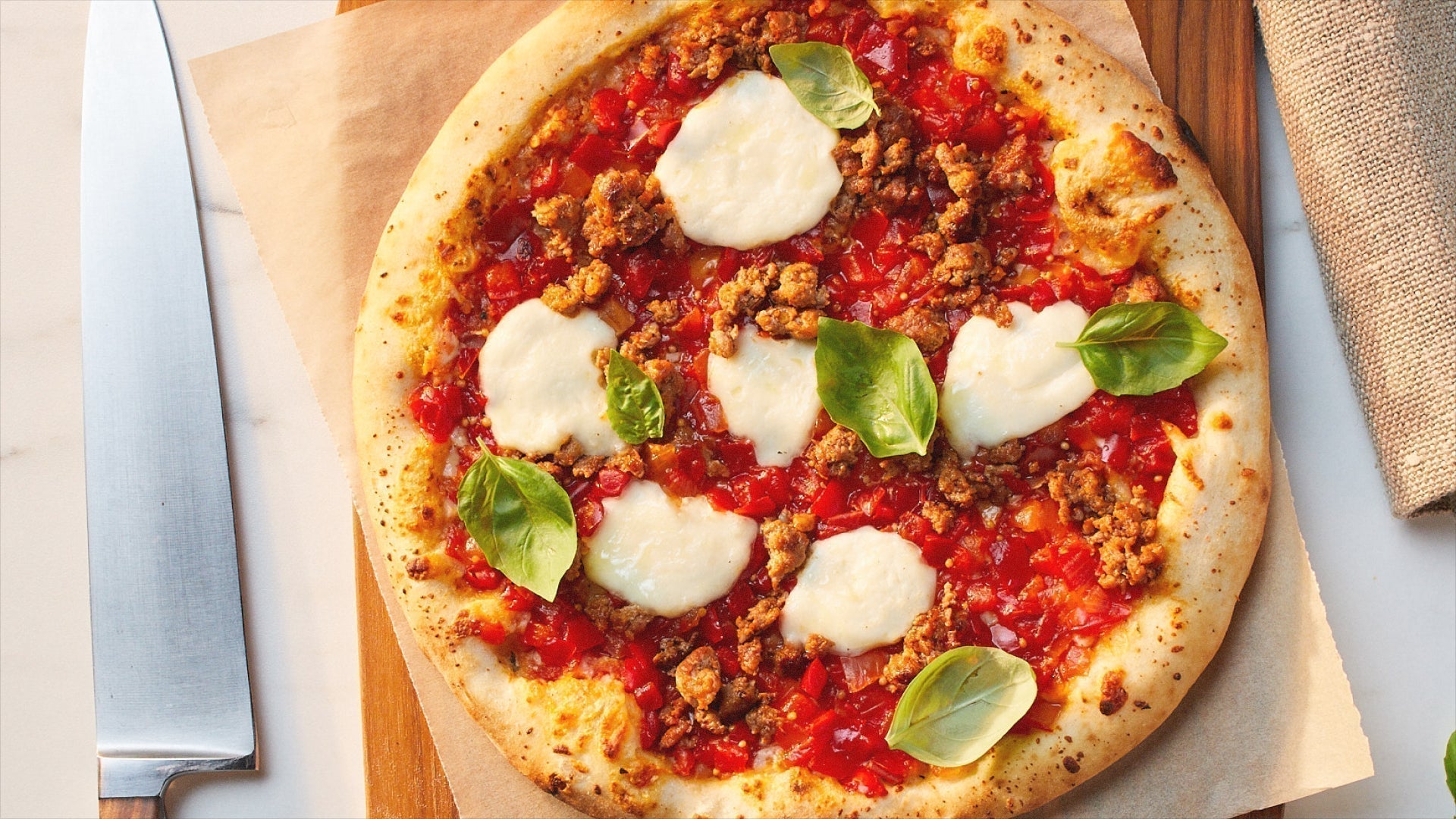 Sausage & Pepper Relish Pizza
